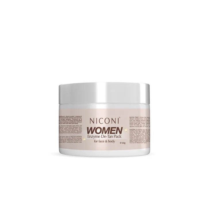 Niconi Women Enzyme De-Tan Pack For Face & Body-(60g)